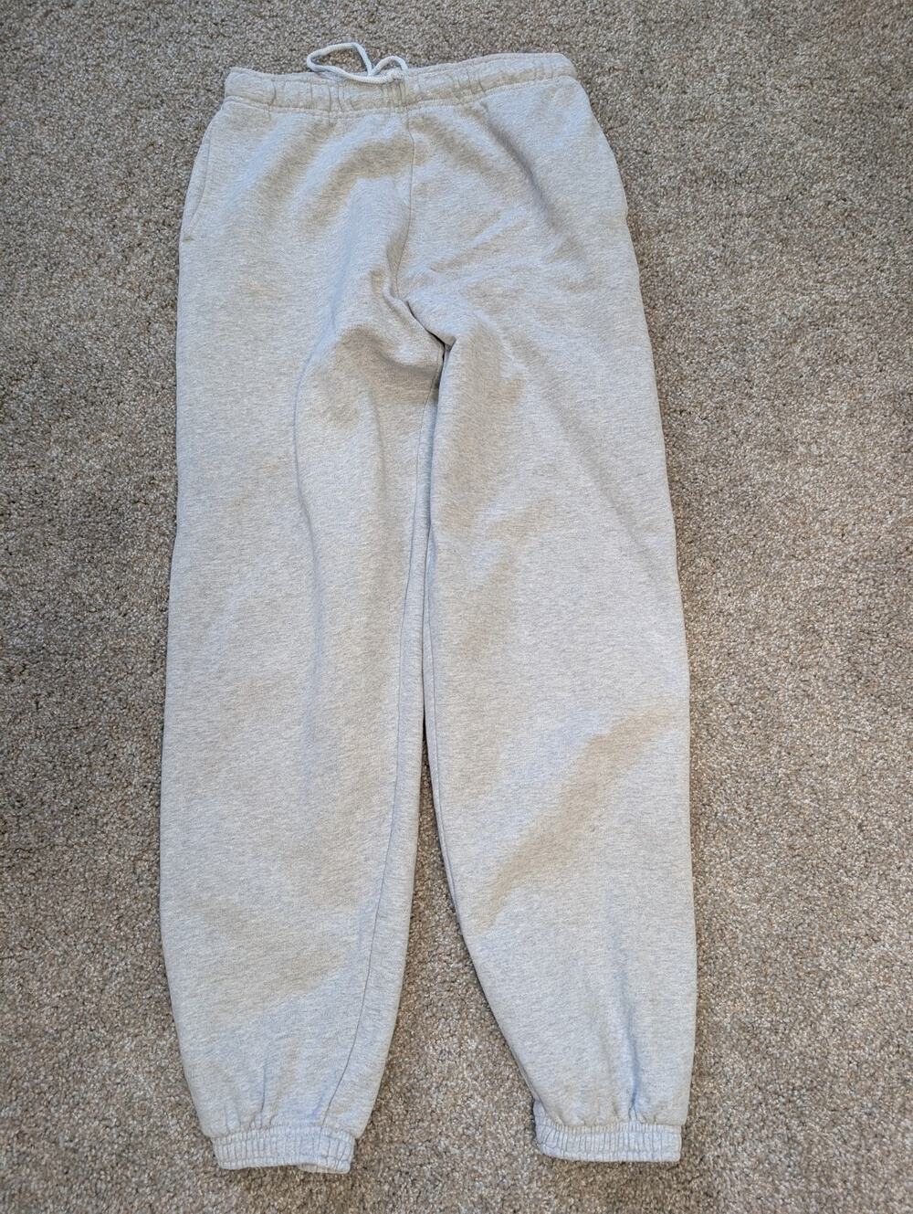 TNA Cozy AF Joggers Heather Grey Sweatpants Aritzia Drawstring Size 2XS XXS